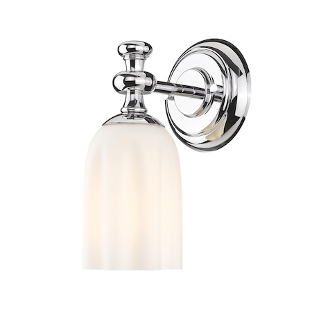 Z-Lite Orion 1 Light Wall Sconce, 4.75in. W x 5.25in. L, Chrome 1102-1S-CH